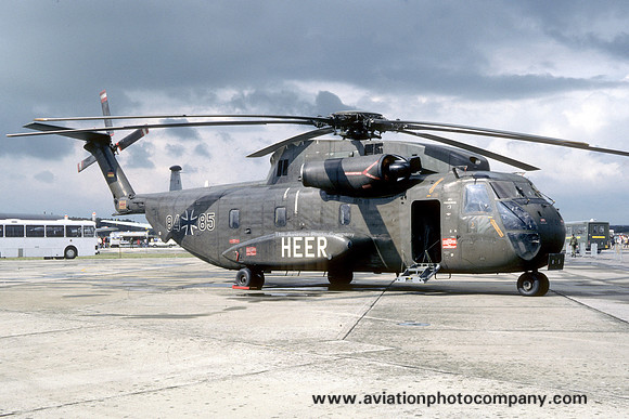 German Army MHFTR15 Sikorsky CH-53G Stallion 84+85 at IAT Fairford (1987)