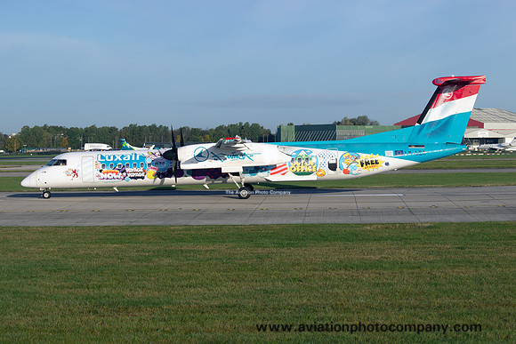 Luxair DHC-8-402NG LX-LQA at Manchester (2024)