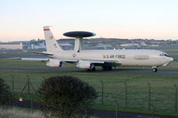 USAF 552 ACW Boeing E-3G Sentry 75-0556/OK at Prestwick (2024)
