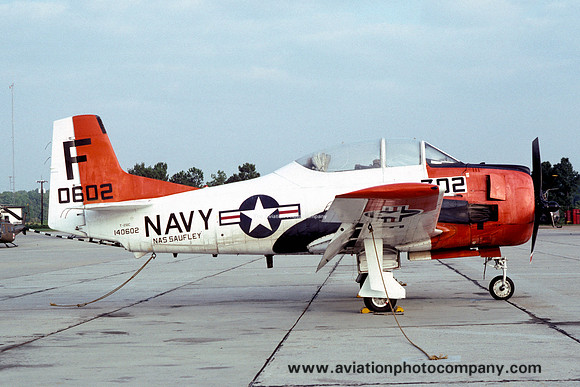 US Navy NAS Saufley North American T-28C Trojan 140602/F-702 (1975)