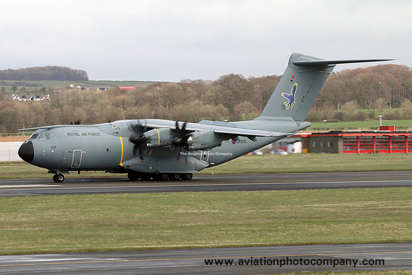 RAF 70 Squadron Airbus A400M Atlas C.1 ZM406 at Prestwick (2016)