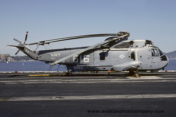 US Navy HS-9 Sikorsky SH-3H Sea King 148983/AA-616 on board USS Saratoga (1992)