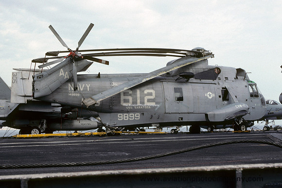 US Navy HS-9 Sikorsky SH-3H Sea King 149899/AA-612 on board USS Saratoga (1992)