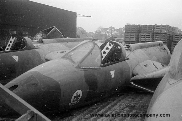 RAF Hawker Hunter fuelages at Lasham