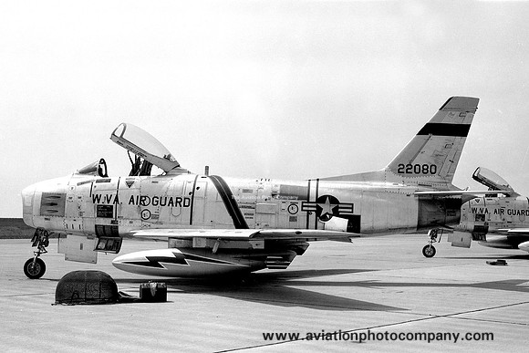 USAF West Virginia ANG 167 TFS North American F-86H Sabre 52-2080 (1958)