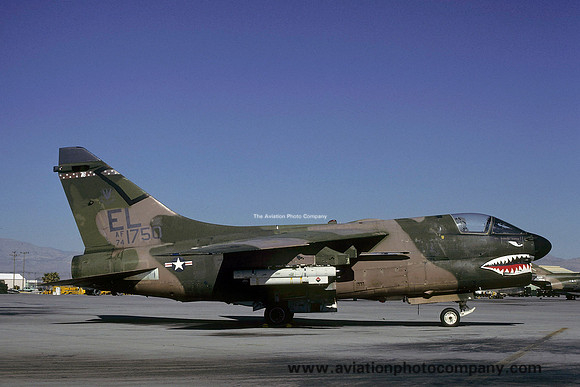 USAF 23 TFW 76 TFS LTV A-7D Corsair 74-1750/EL at Nellis AFB (1980)