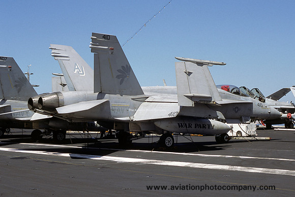 US Navy VFA-87 McDonnell Douglas F/A-18C Hornet 164632/AJ-410 on board USS Enterprise (2001)