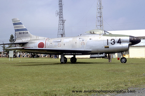 JASDF 3 Hikotai North American F-86D 94-8134 displayed at Matsushima (1975)