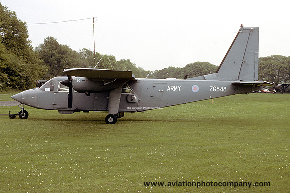 AAC Britten Norman BN-2 Islander AL.1 ZG848 at Middle Wallop (1994)