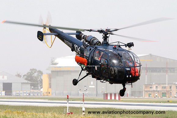 French Navy 22S Sud Alouette III 106 at Malta Luqa IAP (2009)