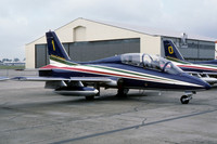 Italian Air Force Frecce Tricolori Aermacchi MB-339A MM54552/1 at IAT Fairford (1987)