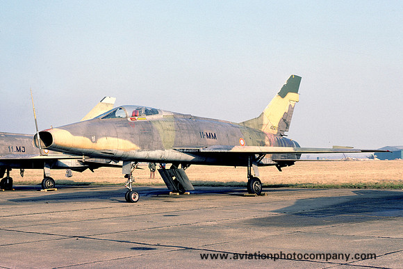 French Air Force North American F-100D Super Sabre 42211/11-MM stored at RAF Sculthorpe (1976)