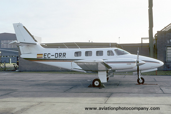 Cessna T.303 Crusader EC-DRR at RAF Lossiemouth (1983)