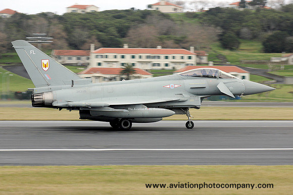 RAF 1 Squadron BAE Typhoon FGR.4 ZK310/FL at Lajes (2014)