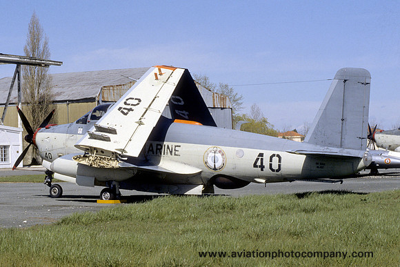 French Navy 6F Breguet Alize 40 displayed at Rochefort (1987)
