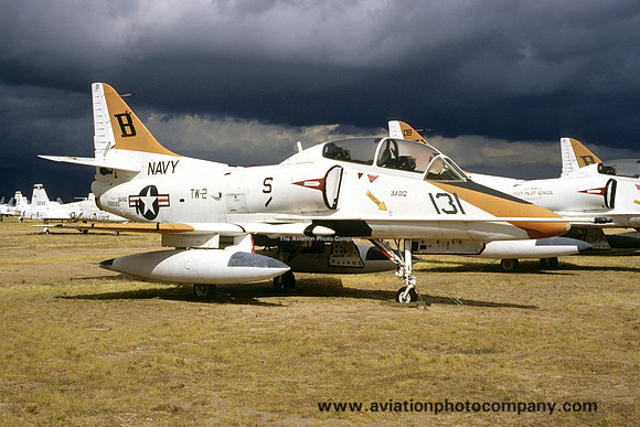 US Navy TW-2 Douglas TA-4J Skyhawk 158093/B-131 at AMARC Davis Monthan (2000)