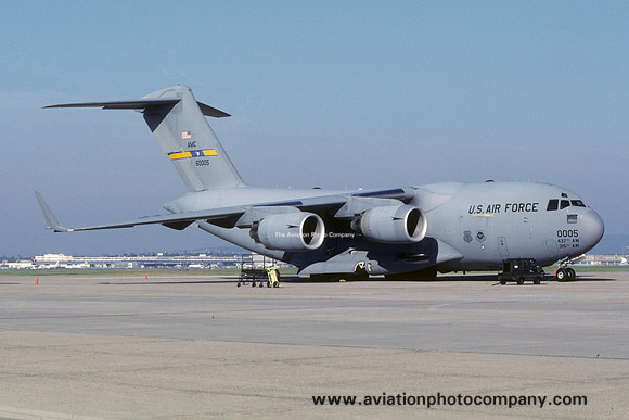 USAF 437/315 AW McDonnell Douglas C-17A Globemaster 96-0005 at Rhein Main AB (2000)