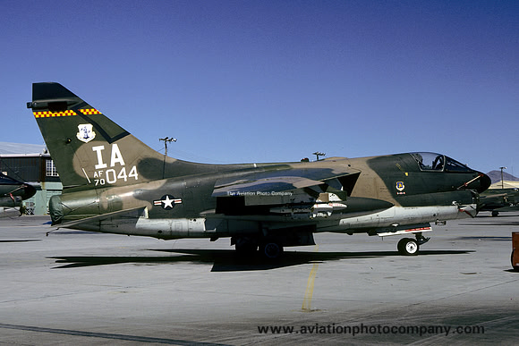 USAF Iowa ANG 124 TFS LTV A-7D Corsair 70-1044/I at Nellis AFB (1980)