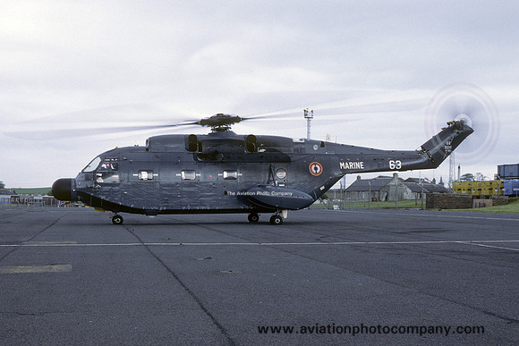 French Navy 32F Sud SA.321G Frelon 163 (1987)