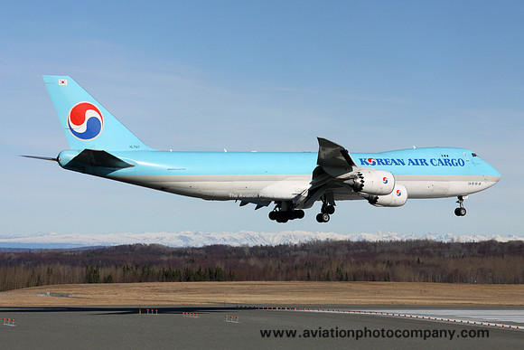 Korean Air Cargo Boeing 747-8F HL7617 at Anchorage (2016)