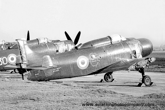 Royal Navy Douglas Skyraider AEW.1 WV185 at Prestwick (1962)