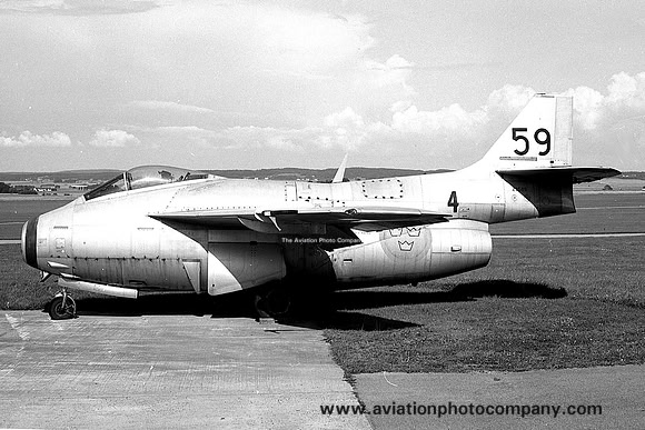 Swedish Air Force F4 SAAB J-29F Tunnan 29589/59 (1968)