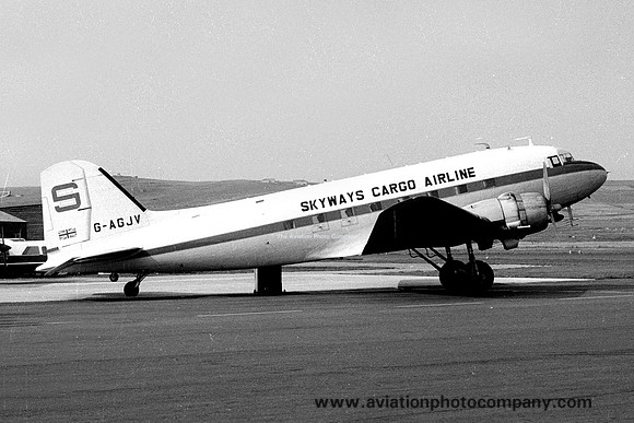 Skyways Cargo Airlines Douglas C-47 Dakota G-AGJV (1976)