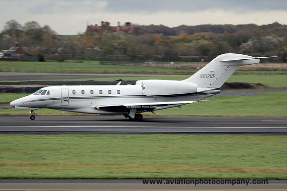 Cessna 750 N517CF at Prestwick (2013)