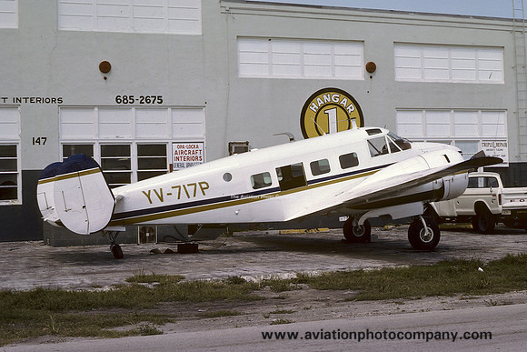 Beech G18S YV-717P at Opa Locka (1978)