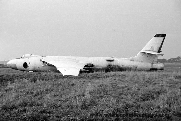 RAF Vickers Valiant B.1 WP214 at the Catterick Fire School (1965)