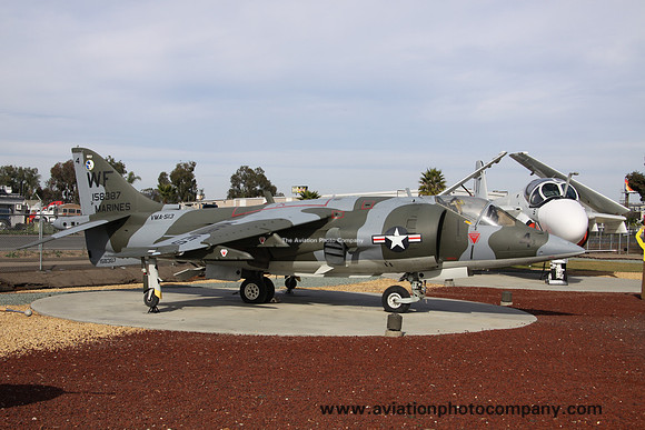 US Marines Hawker Siddeley AV-8A Harrier 158387 displayed at MCAS Miramar (2012)