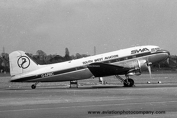 South West Aviation Douglas C-47 Dakota G-APBC (1969)