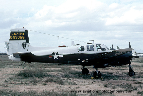 US Army Beech U-8G 58-3055 at MASDC Davis Monthan (1978)