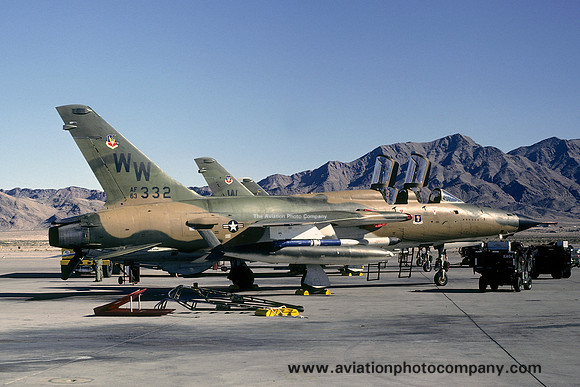 USAF 35 TFW 562 TFS Republic F-105G Thunderchief 63-8332/WW at Nellis AFB (1980)
