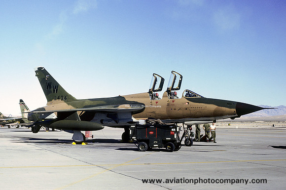 USAF 35 TFW 562 TFS Republic F-105G Thunderchief 62-4434/WW at Nellis AFB (1980)