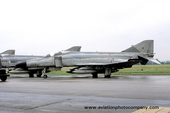 German Air Force JBG35 McDonnell F-4F Phantom 37+54 at IAT Fairford (1987)
