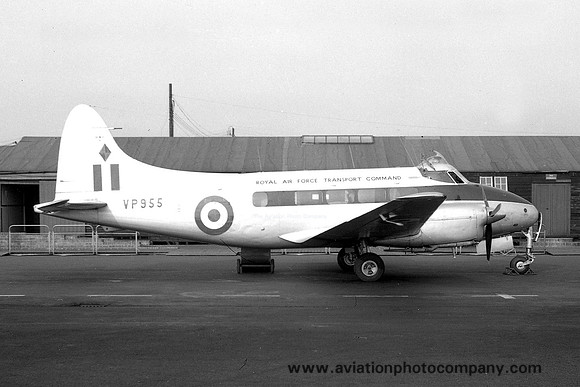 RAF MCS De Havilland Devon C.1 VP955 at Newcastle Woolsington (1960)