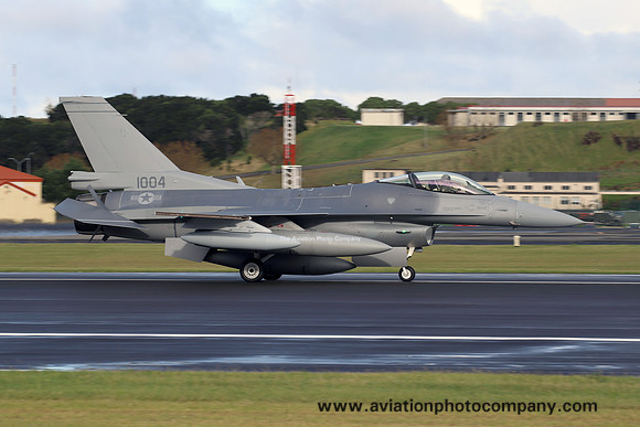 Slovakian Air Force Lockheed F-16C 1004 at Lajes (2024)