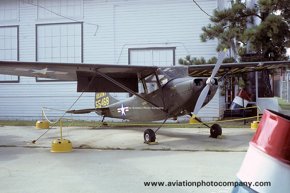 US Army Cessna TO-1D Bird Dog 55-5468 at the Fort Rucker Museum (1985)