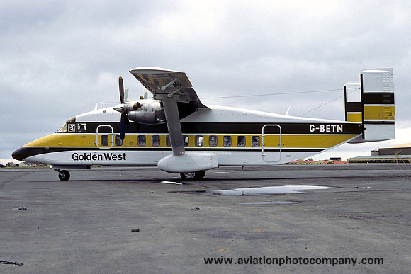 Golden West Airlines Short SD-330 G-BETN at Reykjavik (1977)