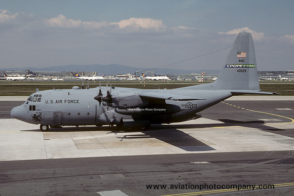 USAF 43 AW 41 AS Lockheed C-130E Hercules 64-0529 at Rhein Main (2001)