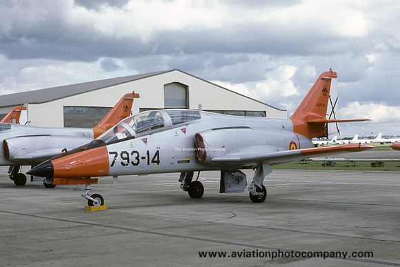 Spanish Air Force Ala 79 CASA C-101 Aviojet E.25-14/793-14 at IAT Fairford (1987)