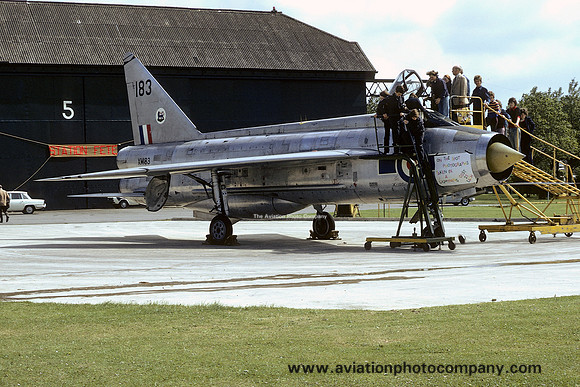 RAF Binbrook TFF English Electric Lighting F.1A XM183 (1974)
