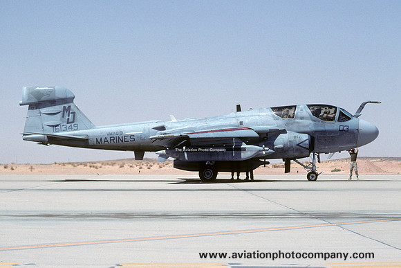 US Marines VMAQ-3 Grumman EA-6B Prowler 161349/MD-03 at Prince Sultan AB (2001)