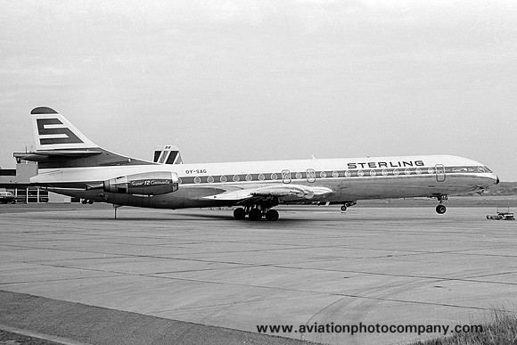 Sterling Airways Sud Caravelle OY-SAG at Humberside (1978)