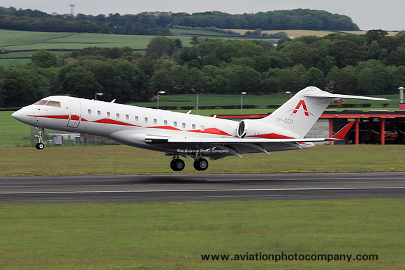 Wings of Grace Ltd Bombardier BD-700 Global Express XRS VP-CEO at Prestwick (2015)
