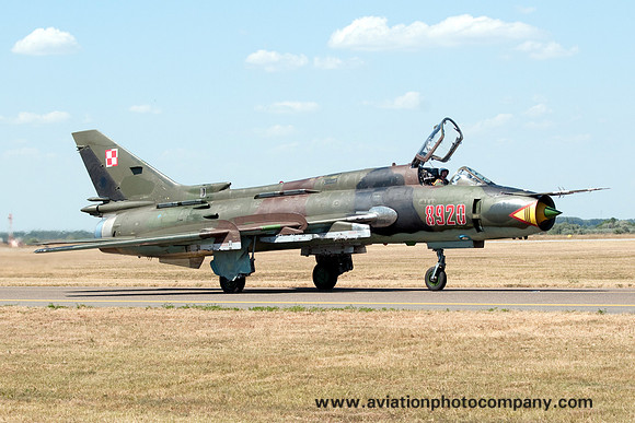 Polish Air Force 21 BLT Sukhoi Su-22M4 8920 at the Kecskemet Airshow (2013)