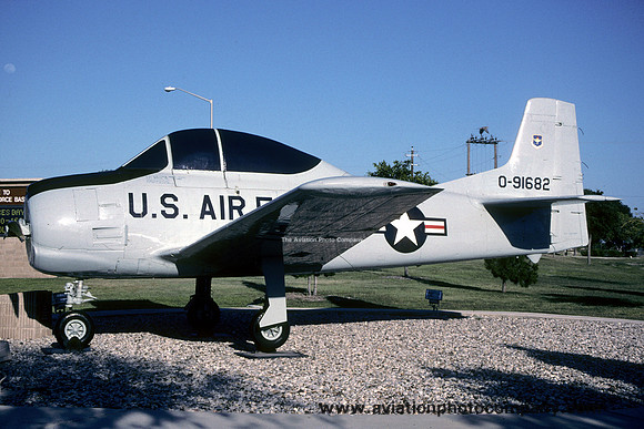 USAF North American T-28A 49-1682 displayed at Laughlin AFB (2000)