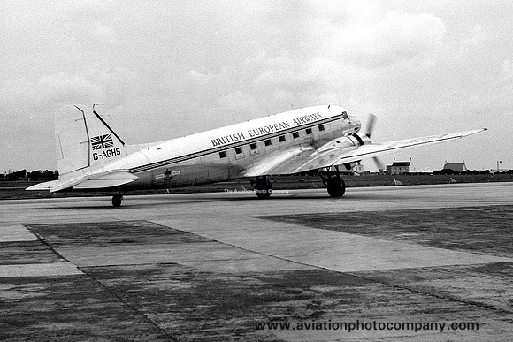 British European Airways Douglas DC-3 Dakota G-AGHS (1960)