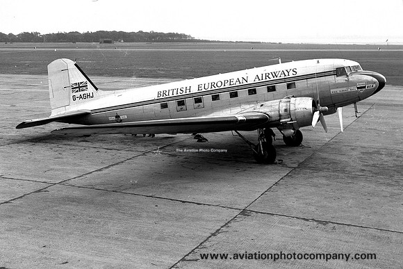 British European Airways Douglas DC-3 Dakota G-AGHJ (1960)